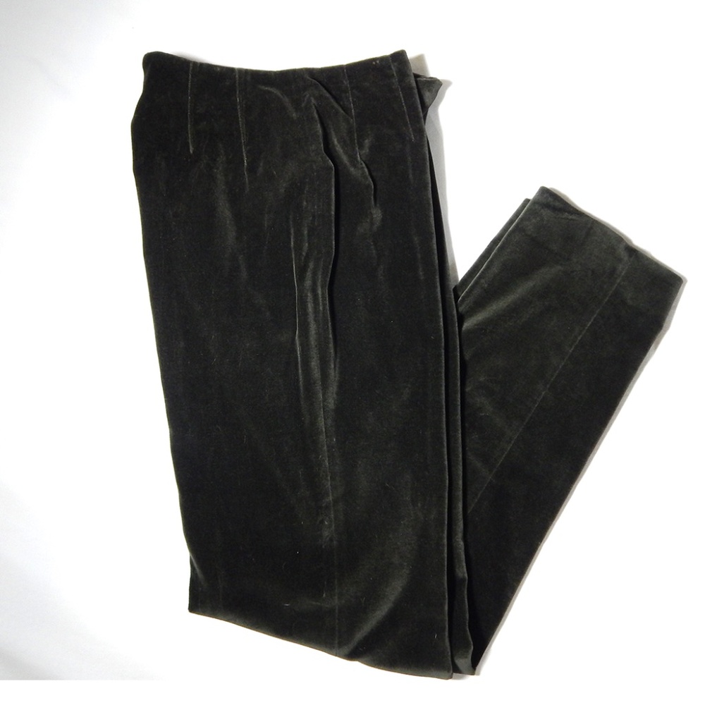 Piazza Sempione deep forest green velvet pants